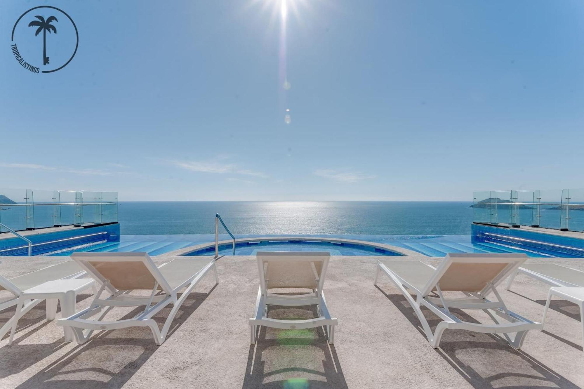 Terraza Con Vista Al Mar, Bbq Y Piscina Lägenhet Mazatlán Exteriör bild