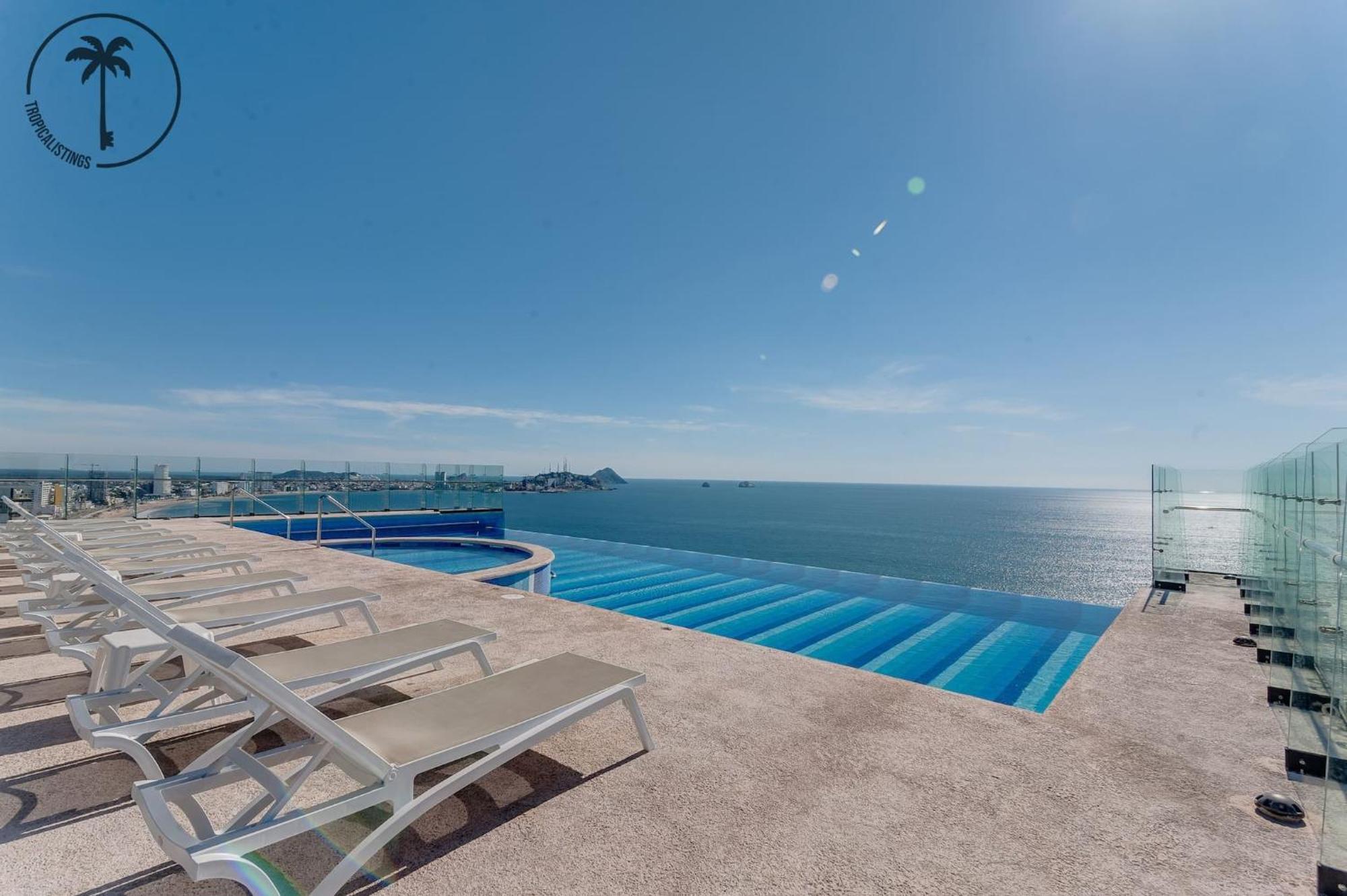 Terraza Con Vista Al Mar, Bbq Y Piscina Lägenhet Mazatlán Exteriör bild